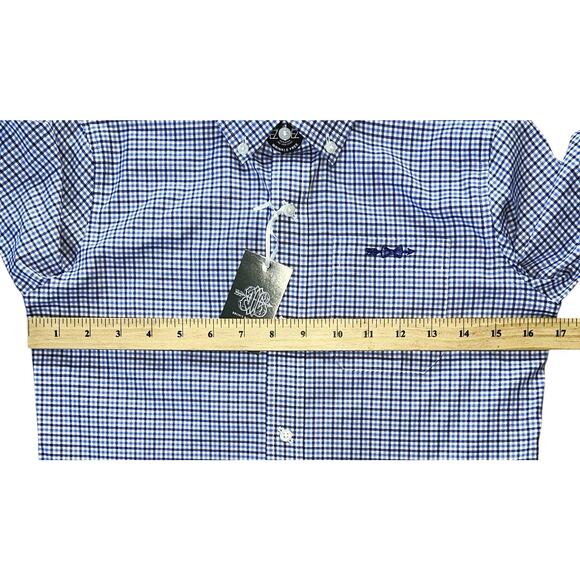 Bowen Arrow Haddrell's Point Plaid Cotton Button-Down Shirt Boy's 8/10 - Picture 3 of 7